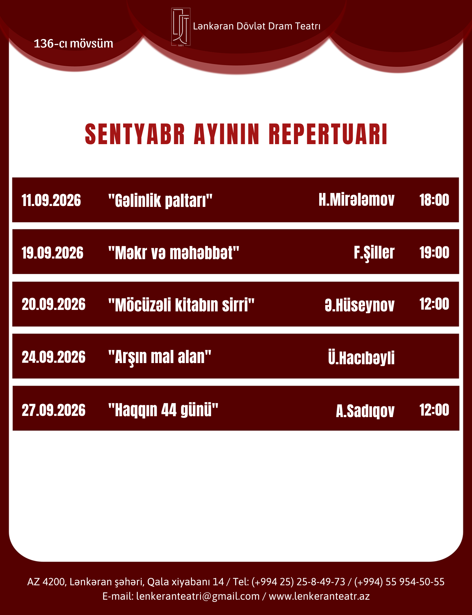 Aylıq Repertuar